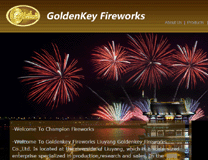 Golden key fireworks